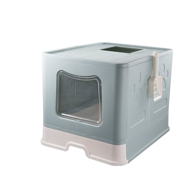 Foldable Drawer Oversized Litter Box Upgraded plus-Sized Top-in Litter Box Oversized Cat Toilet