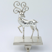 圣诞节礼品马赛克鹿圣诞袜钩合金麋鹿造型工艺装饰用品圣诞袜挂钩
