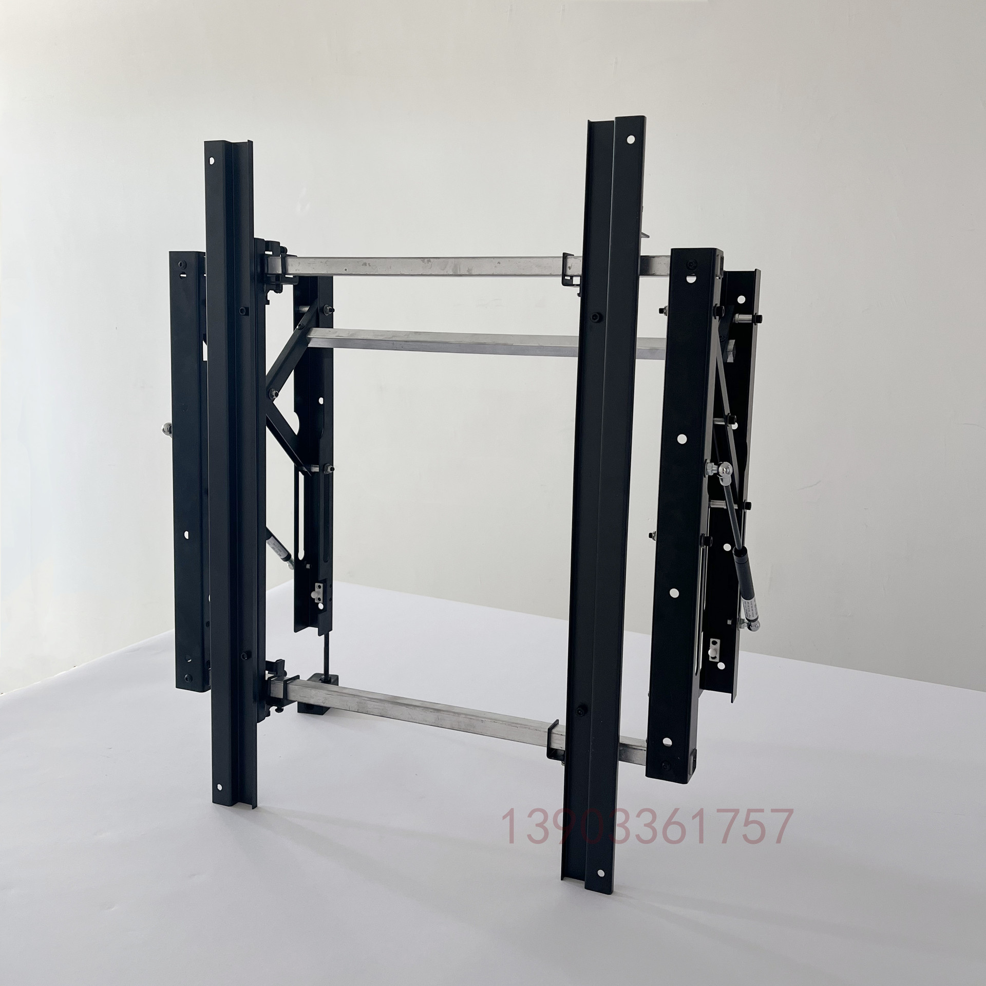 46/49/55寸液晶拼接屏电视机前维护液压伸缩支架嵌入式壁挂竖屏