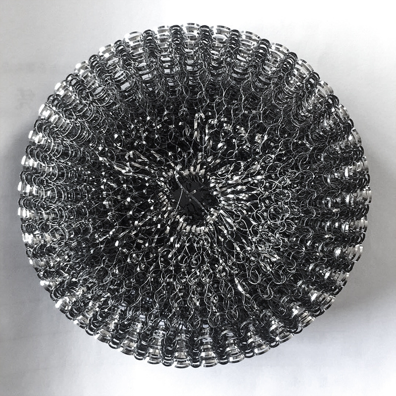 工厂生产410不锈钢清洁球批发网状钢丝球不掉渣20克锅刷替换头9cm