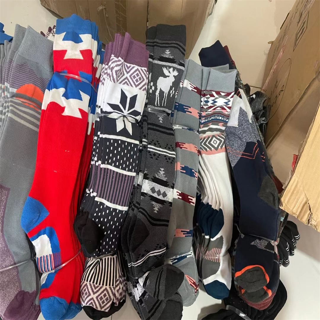 男女滑雪袜户外运动长筒袜子毛巾低保暖加厚高筒儿童雪地袜登山