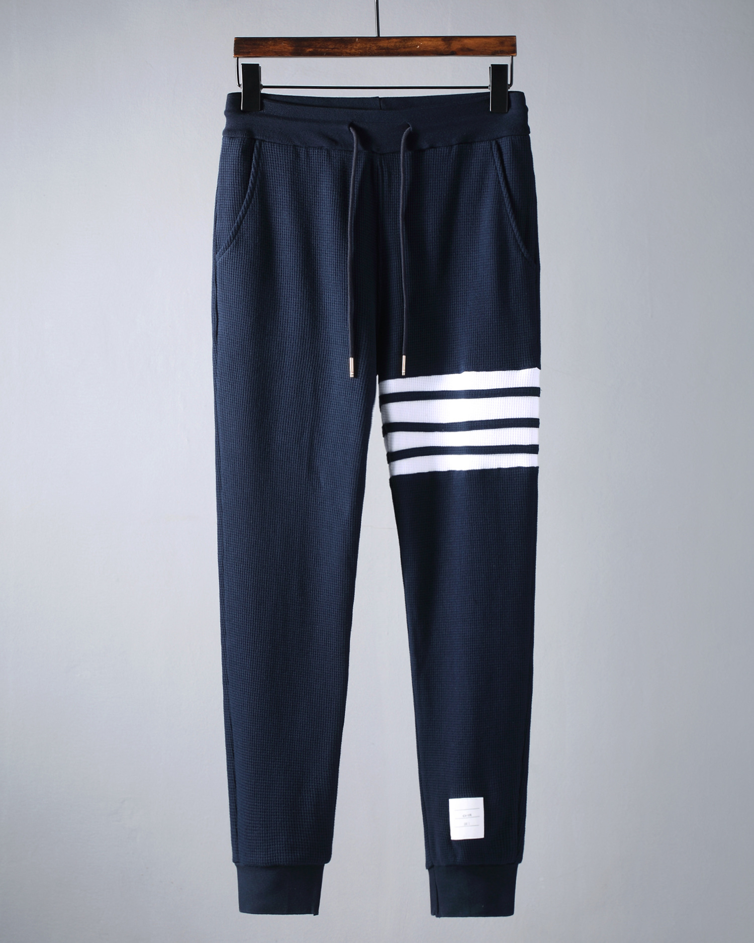 tb潮牌华夫格卫裤长裤现货街头休闲裤四条杠欧美秋冬宽松男女同款