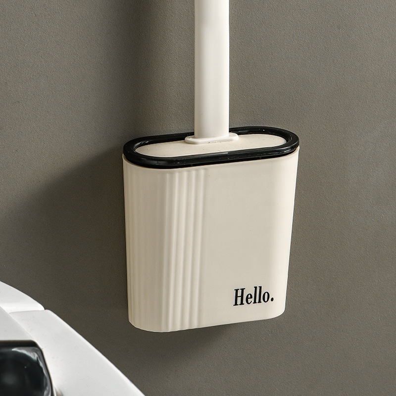 Simple Household Wall Toilet Brush No Dead Angle Wall-Mounted Punch-Free Cleaning Toilet Toilet Brush