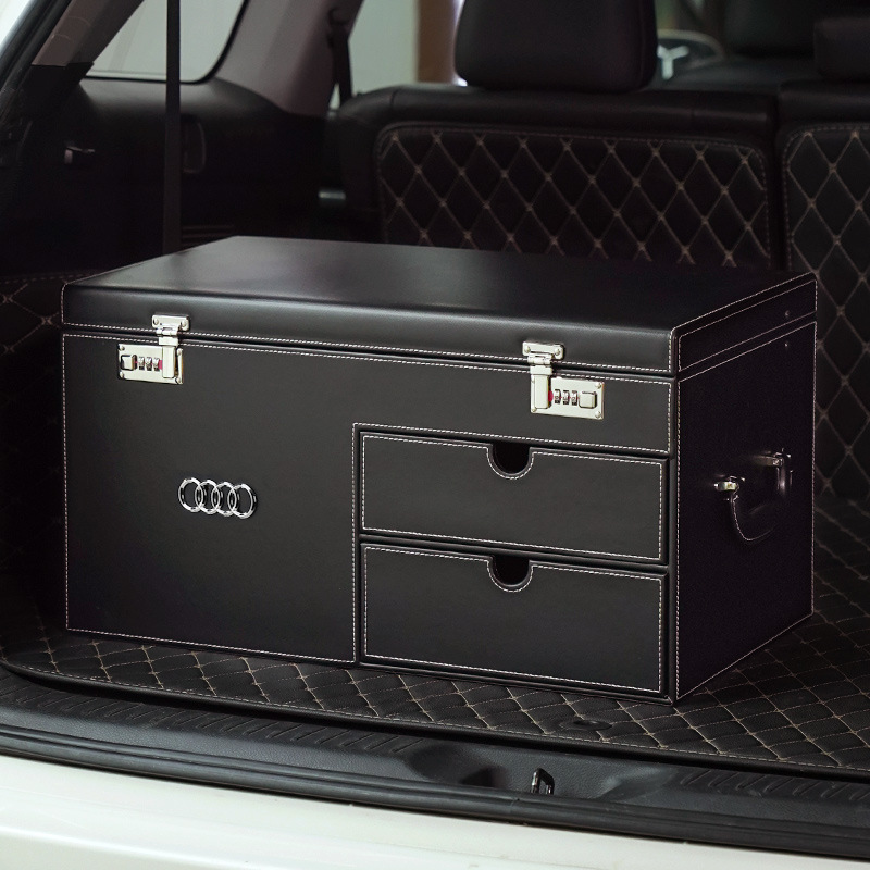 汽车收纳箱 车载储物箱后备箱整理盒suv轿车通用密码锁车用行李箱