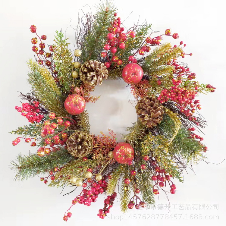 Cross-Border E-Commerce Manufacturers Supply Scene Decoration Christmas Ornaments Hotel Ornaments Heliosphere Real Rattan Decoration Garland