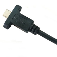 Micro USB面板安装线两边锁螺丝适应于机箱机柜MICRO充电线数据线