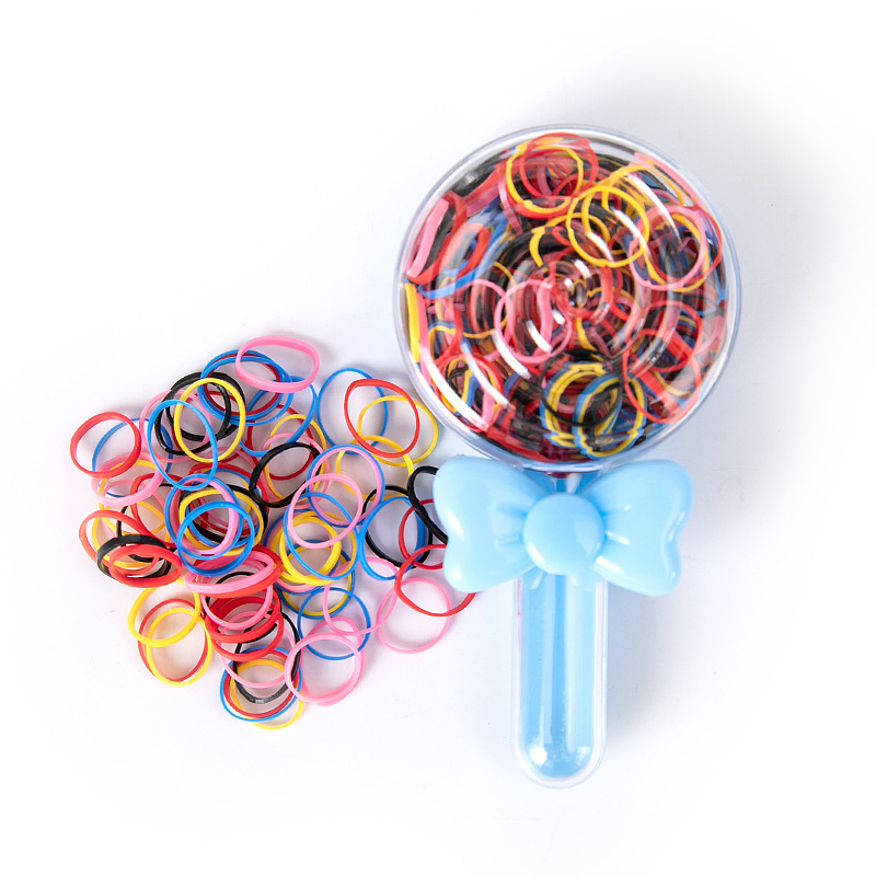 Lollipop Disposable Small Rubber Band Children's Hair Band Strong Pull Constantly Baby Hair Accessories for Tying up the Hair Colorful Cartoon Hair Rope