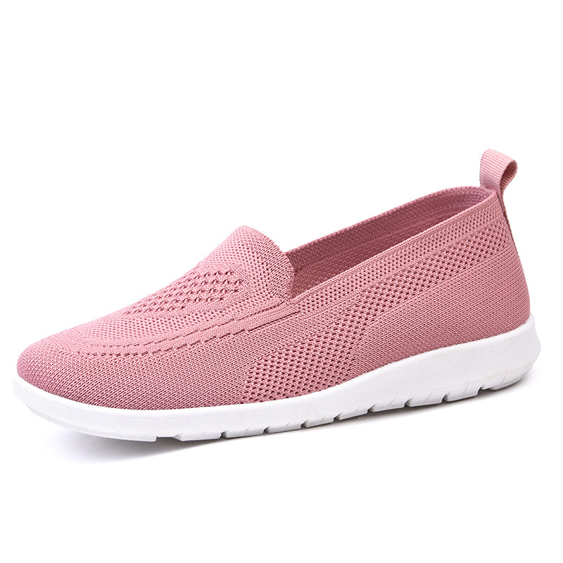 Women's Shoes New Foreign Trade Women's Shoes Beijing Cloth Shoes Flying Woven Casual Breathable Flat Low-Top Shoes Soft Bottom Mom Shoes