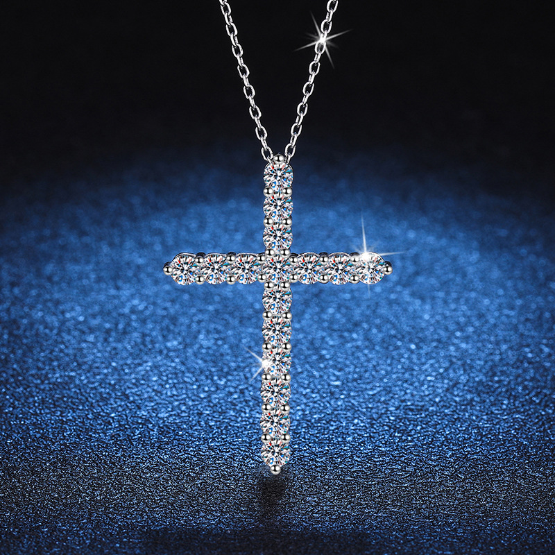 s925纯银吊坠女时尚欧美十字架吊坠女1.