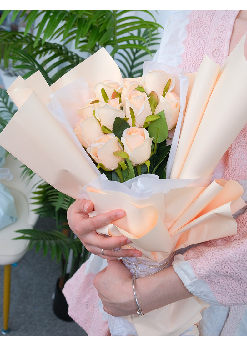 韩风纯色欧雅纸 鲜花包装纸 花艺包花纸花束包装材料花店包花资材