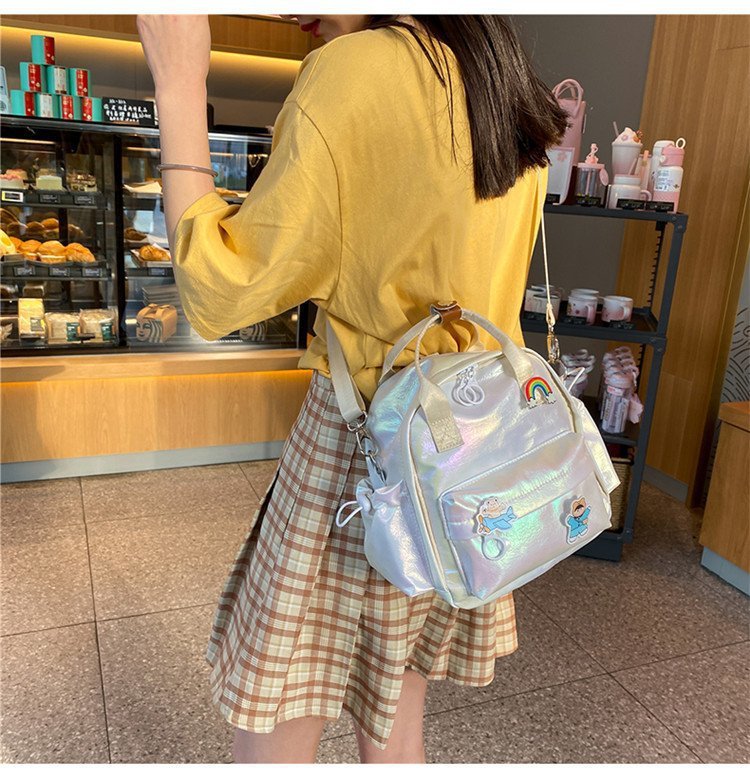 2021 Summer New Japanese Ins Harajuku Gradient Color Laser Girl Student Small Bag Cute Small Bag Female