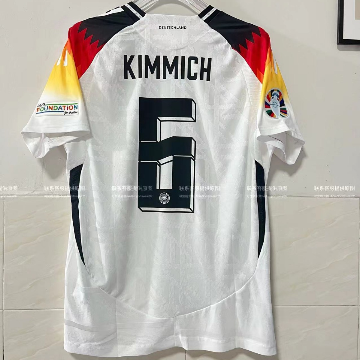 新款24-25 欧洲杯国家队球衣德国主场6号基米希足球服成人球员版