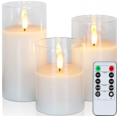 Spot Led Electronic Candle Light Amazon Hot Selling Glass Bullet Smoke-Free Holiday Confession Restaurant Decoration Ins