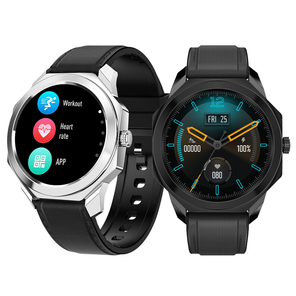 亚马逊r68智能手表男款商务休闲运动心率计步来睡眠监测防水腕表