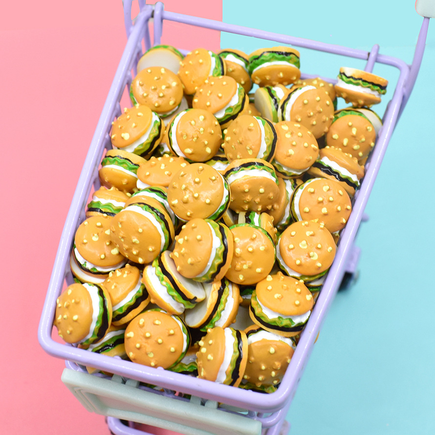 微缩食玩树脂配件diy小汉堡 仿真食物模型盲袋盲盒玩具-g3