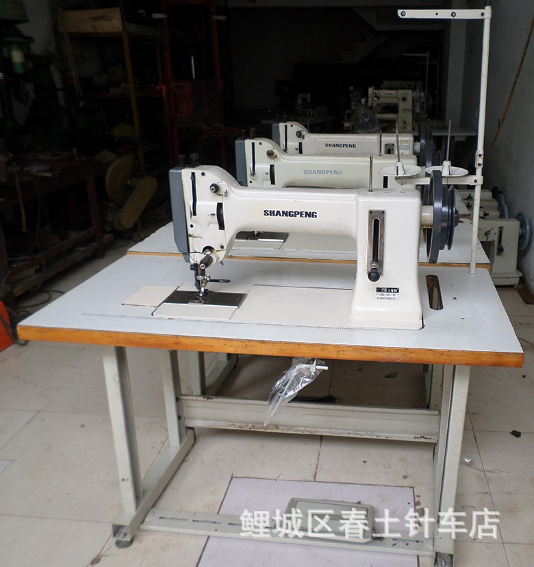 缝纫机工业用厚料粗线两平板式水牛车大同步车上蓬牌180二手