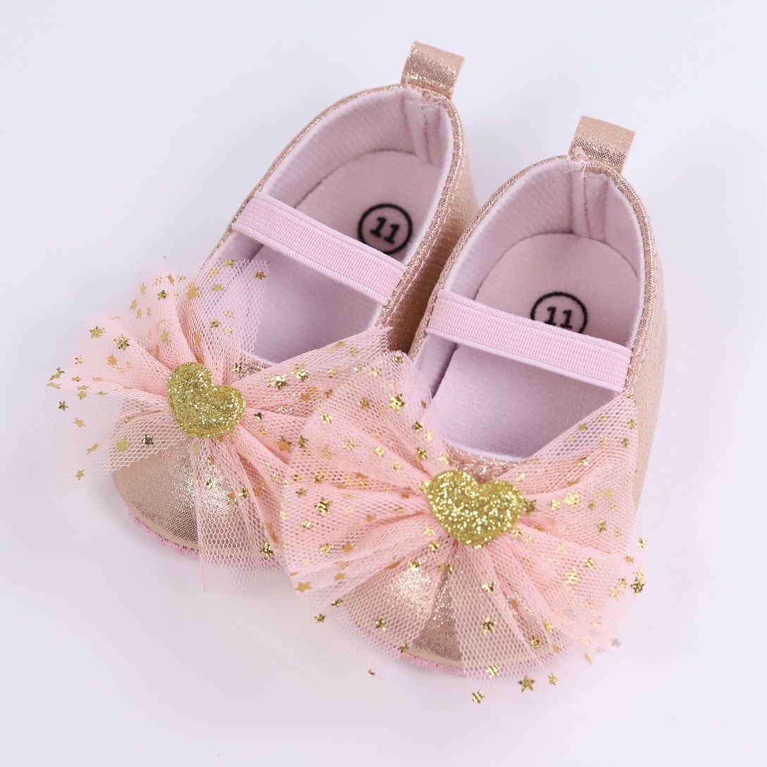 Princess Lace Shoes Little Princess Bowknot Baby Leisure Toddler Shoes New Baby Toddler Shoes in Stock