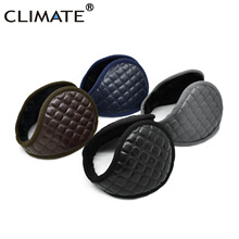 CLIMATE Men Earmuffs Men PU Blank Winter Ear Warmer Muff跨境