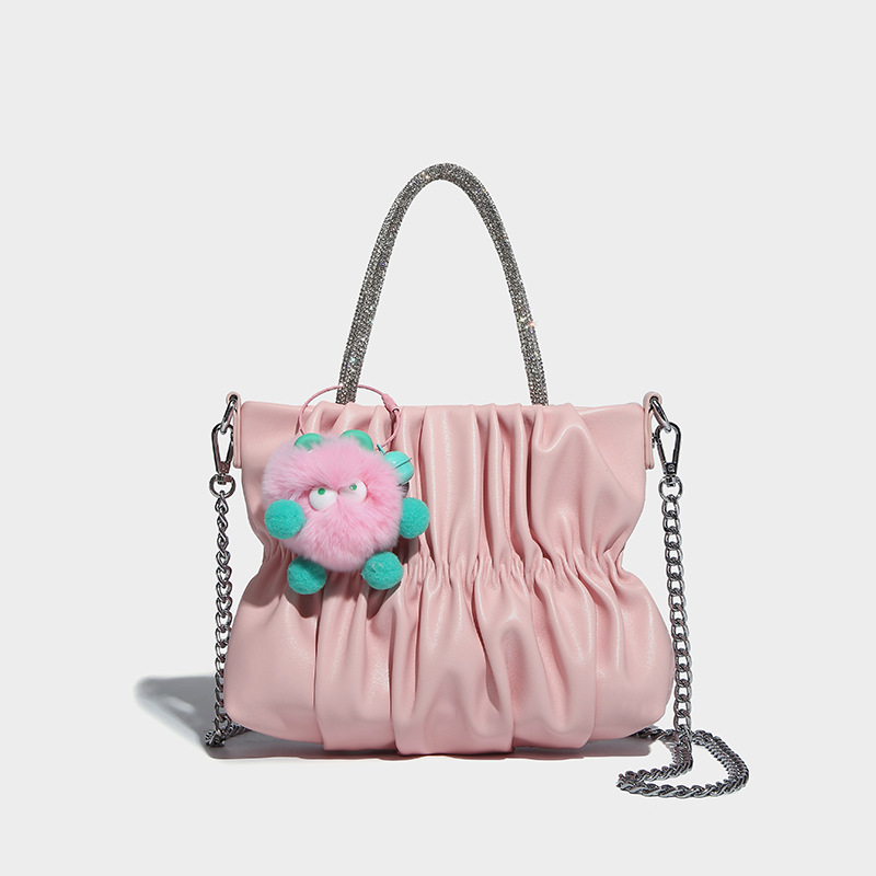 现货直邮nieeh手提包15小方包 jennie同款腋下包女单肩法棍包纯色