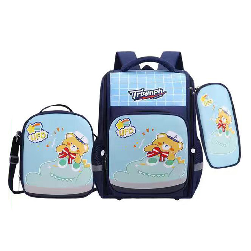 New Fashion Cross-Border Schoolbag to Reduce Study Load Spine Protection Large Capacity Backpack Cross-Border Middle East Large Volume Foreign Trade