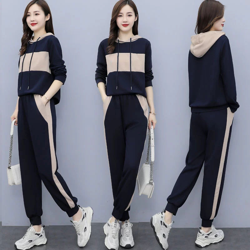 2023亚马逊wish跨境外贸女装欧美秋冬印花扎染休闲家居服长袖套装外贸