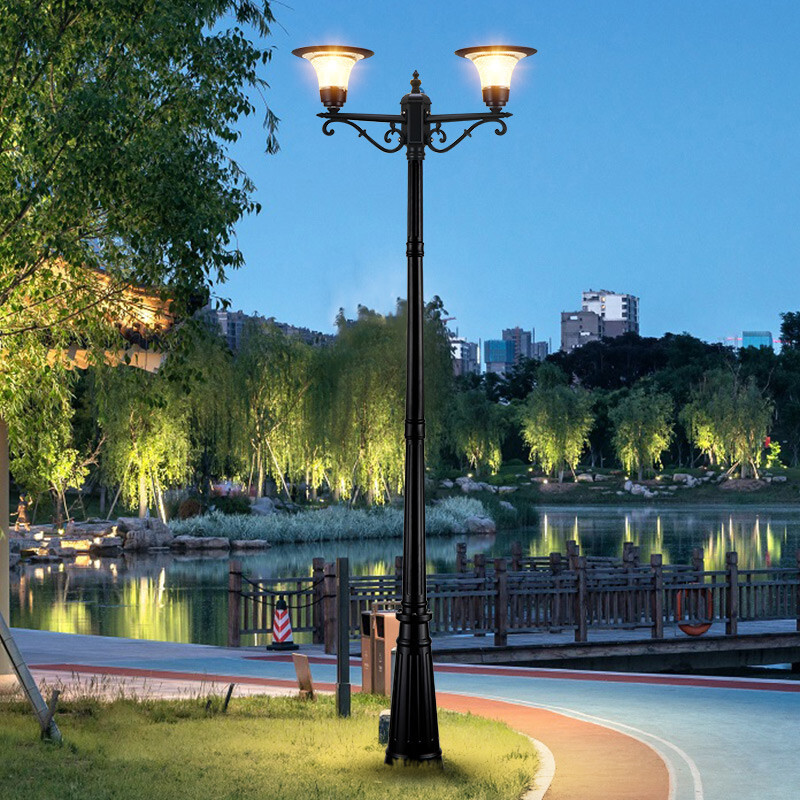 高杆灯led超亮简约花园别墅景观户外防水草地公园家用灯庭院灯