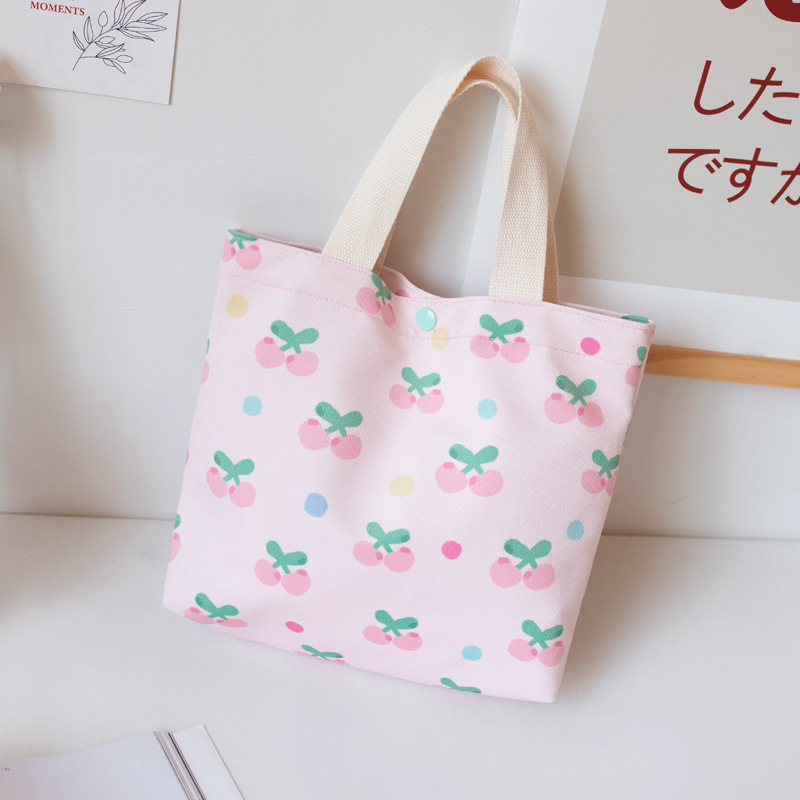 2022 New Fairy Handbag Student Lunch Box Bag Work out Hand Carrying Canvas Small Cloth Bag Handbag