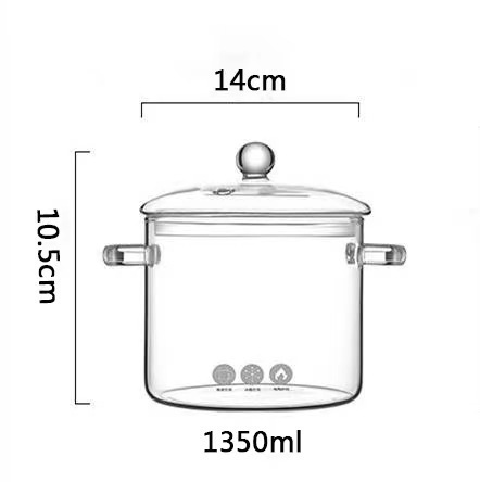 Borosilicate Glass Pot Household Complementary Food Soup Stew Pot