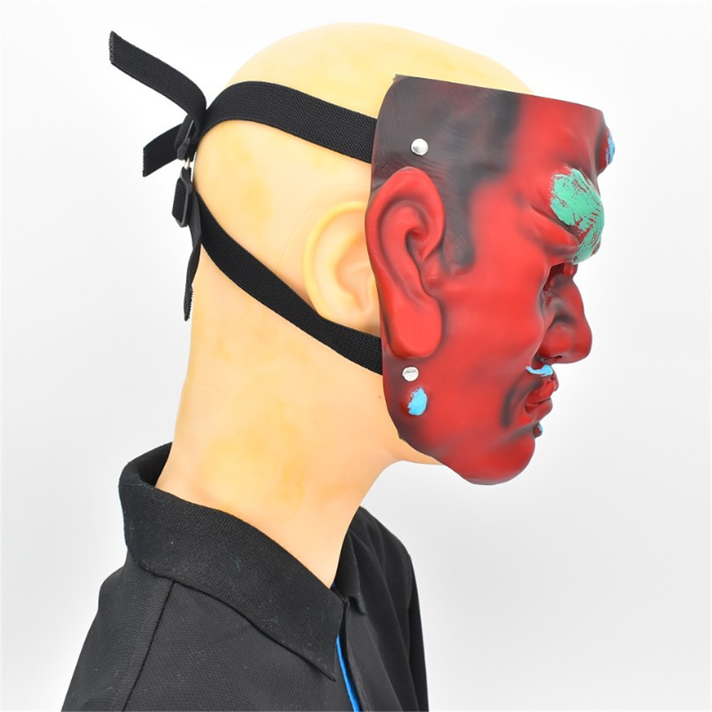 中国风神将面甲天王面具能面武士万圣节脸谱舞会酒吧鬼屋派对道具