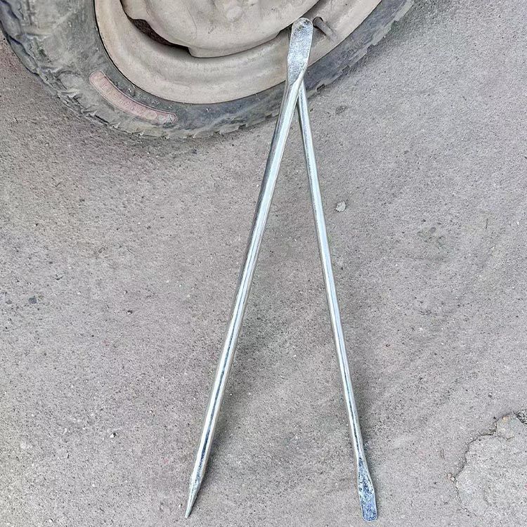 货车撬棍加力杆工具多功能撬杠镀铬汽车撬棍圆形撬棒扁头尖头