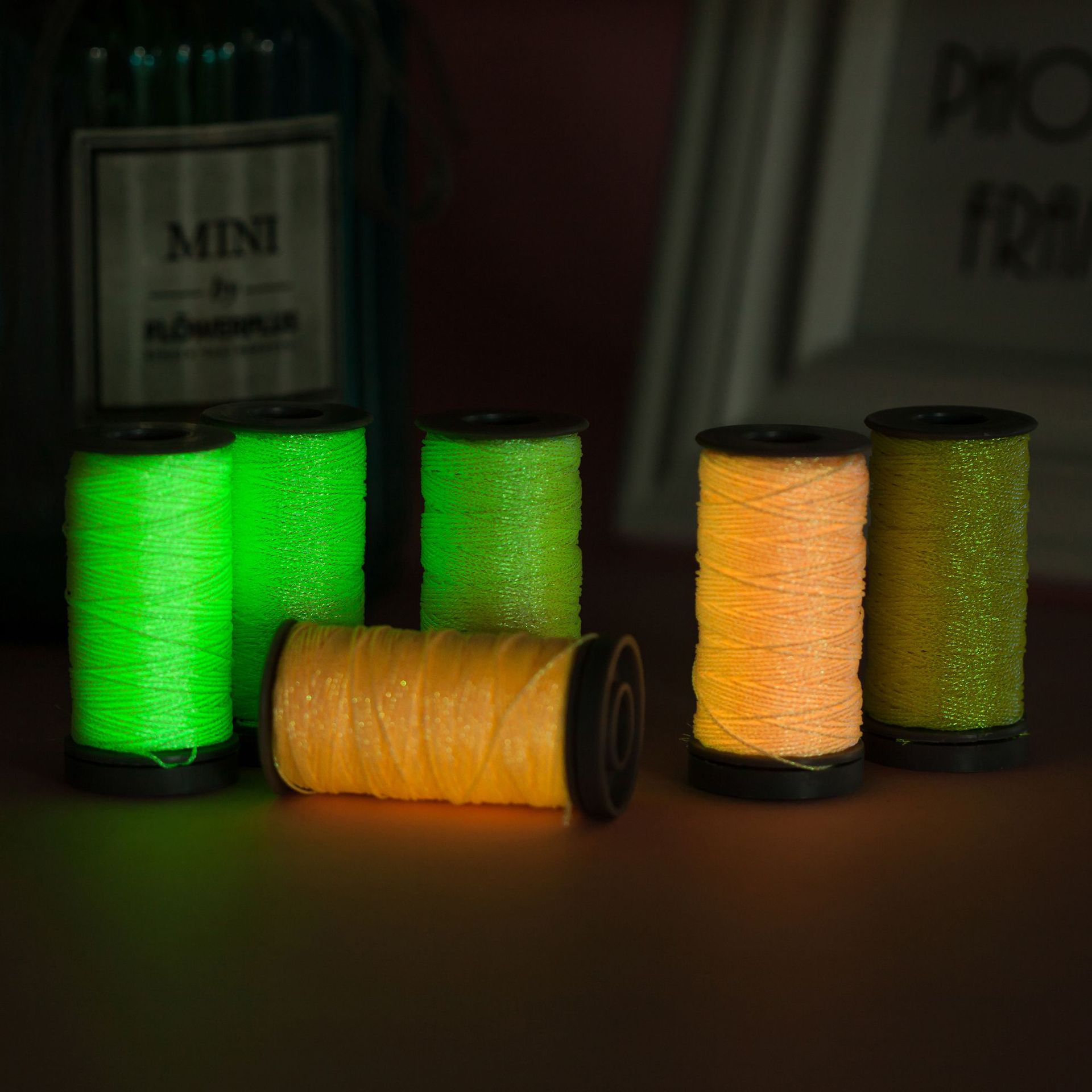 JR Factory Direct Sales Small Roll Magic Color Luminous Light Storage Bright Line Strand Hand-Knitted Rope DIY