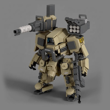 moc积木兼容乐高创意套装沙漠机器人灵感拼装还原exo机甲小颗粒男