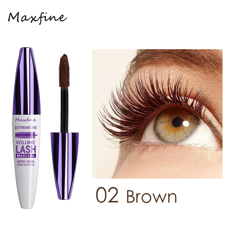 Maxfine 5d Three-Dimensional Mascara Set Wholesale Base Long Lasting Non Smudge Long Lasting Curling Shaping New