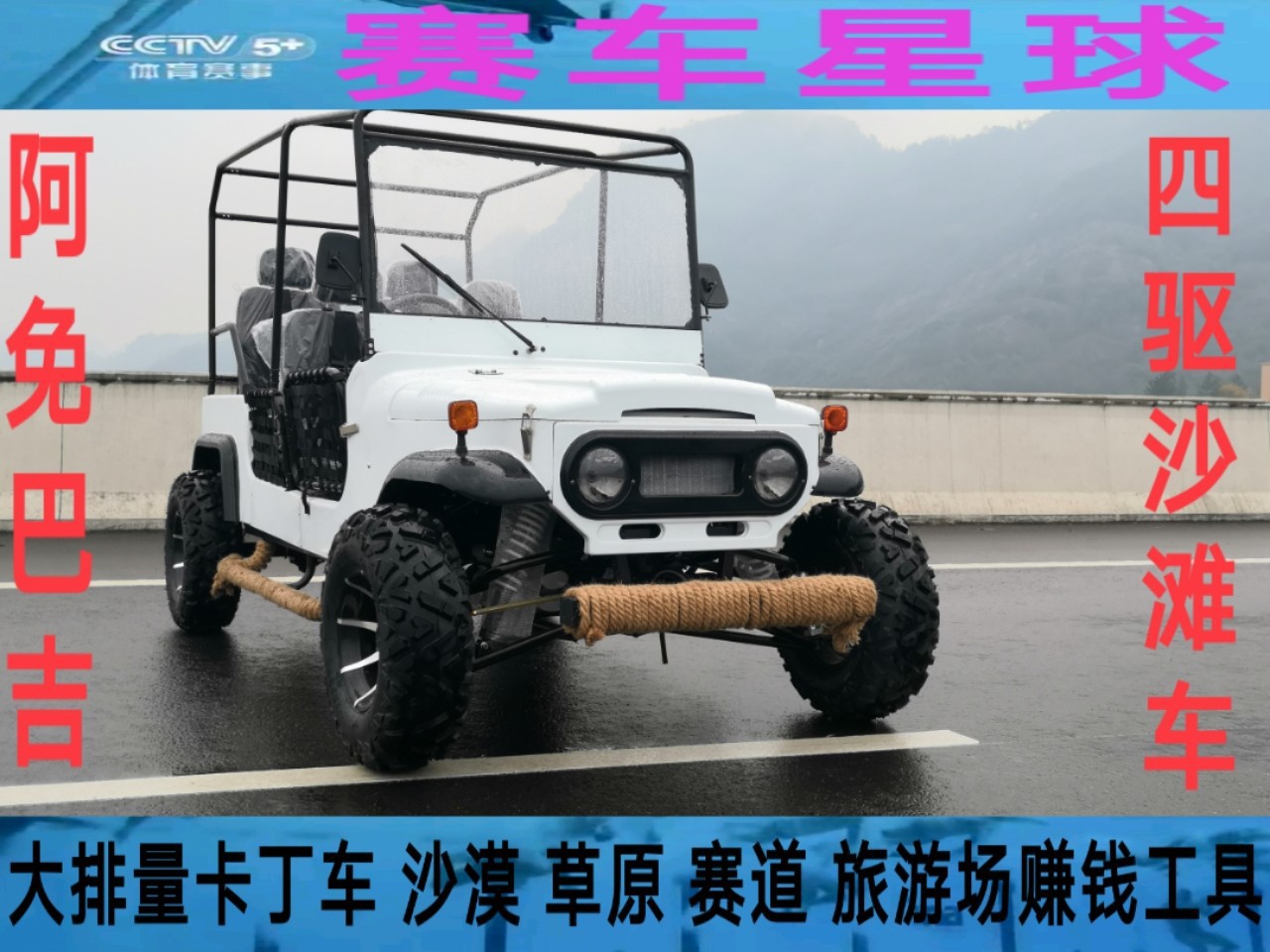 四座全地型沙滩车四轮越野摩托车 水冷轴传动山地成人电动大型utv