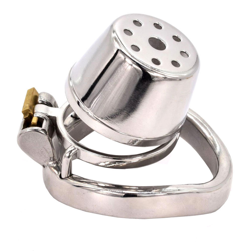 frrk不锈钢锅盖锁男用金属cb锁贞操锁贞洁器阴茎笼阳具锁情趣道具