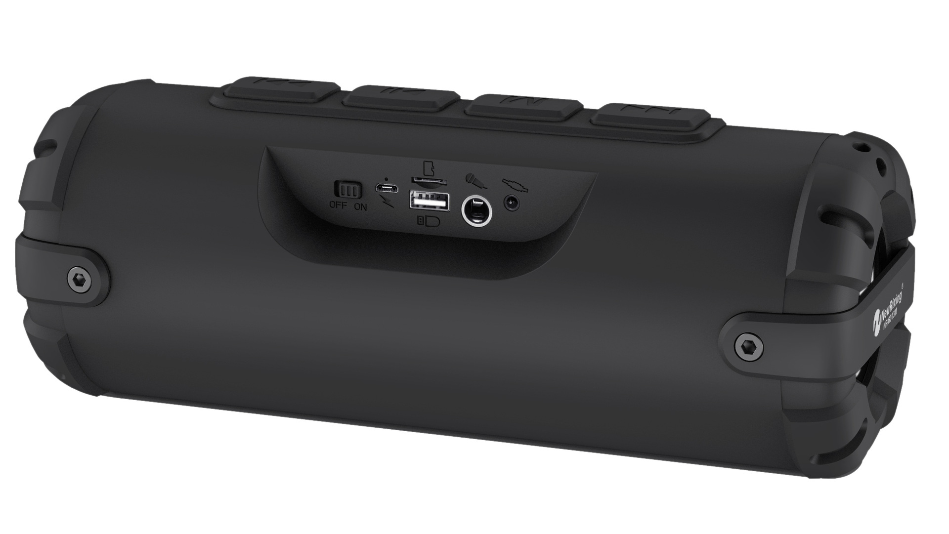 新款户外圆柱炮筒蓝牙音箱运动登山手提麦克风蓝牙音响大功率外贸