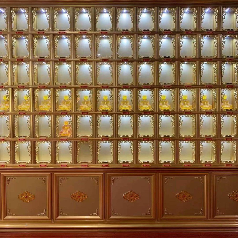 江西华伟法器定做铝合金千佛龛,万佛龛牌位架,地宫铝合金存放架