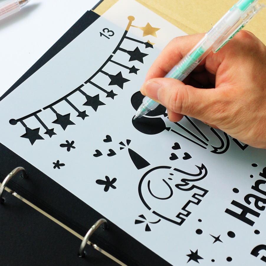 绘画模板幼儿园成长手册diy相册装饰材料童档案创意手工制作素材