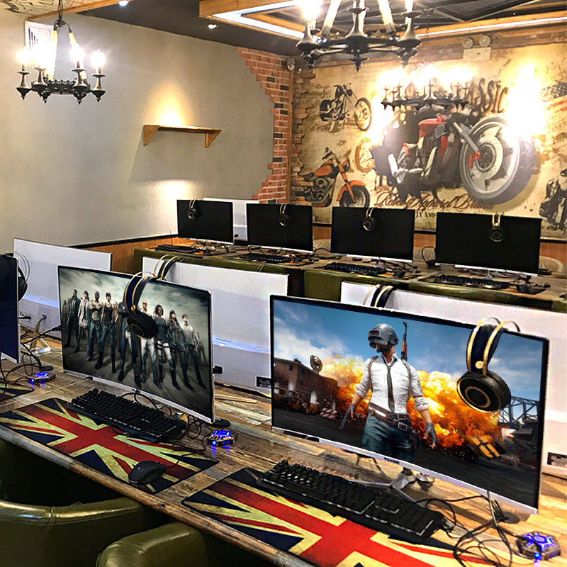 二手电脑台式主机 32寸i7diy游戏水冷gta5组装机网吧吃鸡全套