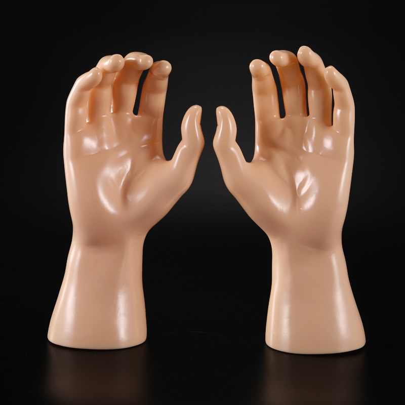手模型硅胶仿真人手模练习假手弯一双工业劳保防护大码展示道具男