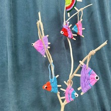 幼儿园中大班创意diy毛线编织鱼手工教学区角区域环创装饰材料包