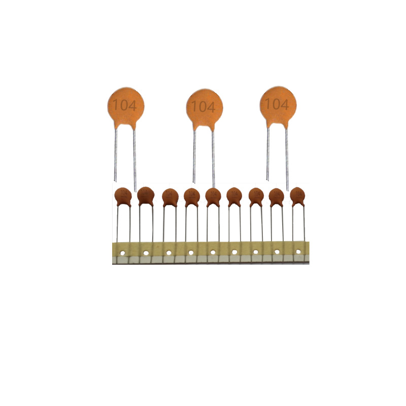104m/50v陶瓷电容器 瓷片电容器 径向引线单层圆片瓷介电容器