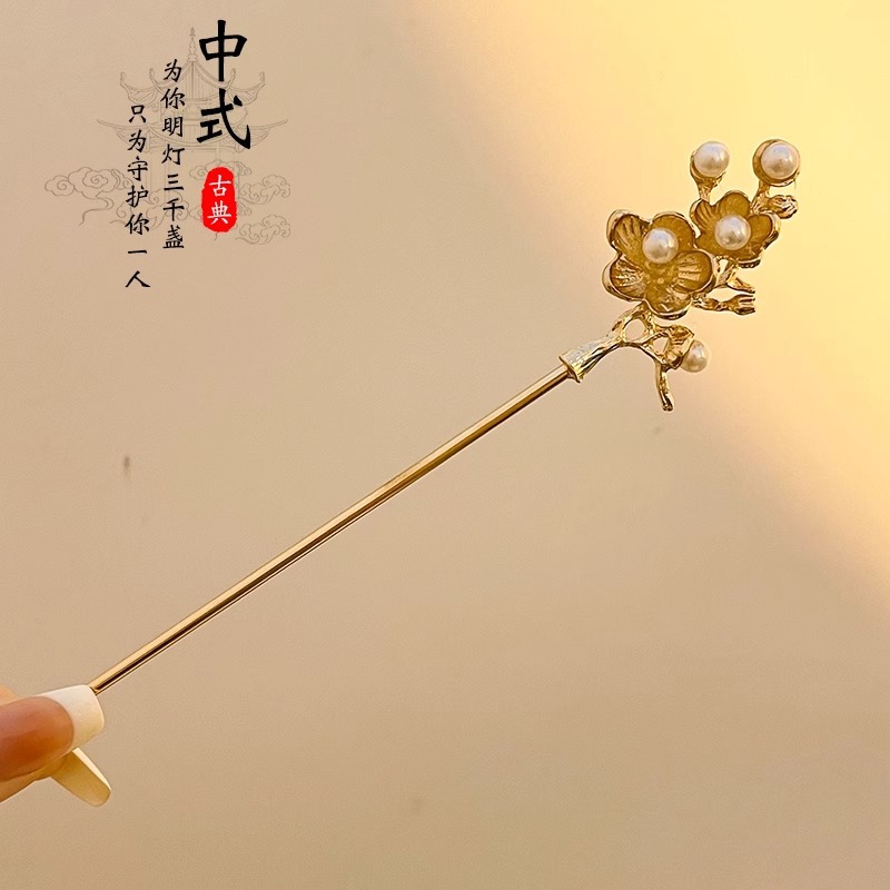 Luminous Lantern Hairpin Female Children's Palace Hairpin Ancient Style Tassel Han Chinese Clothing Hairpin New Chinese Style Hair Accessories Dangling Ornament Headwear