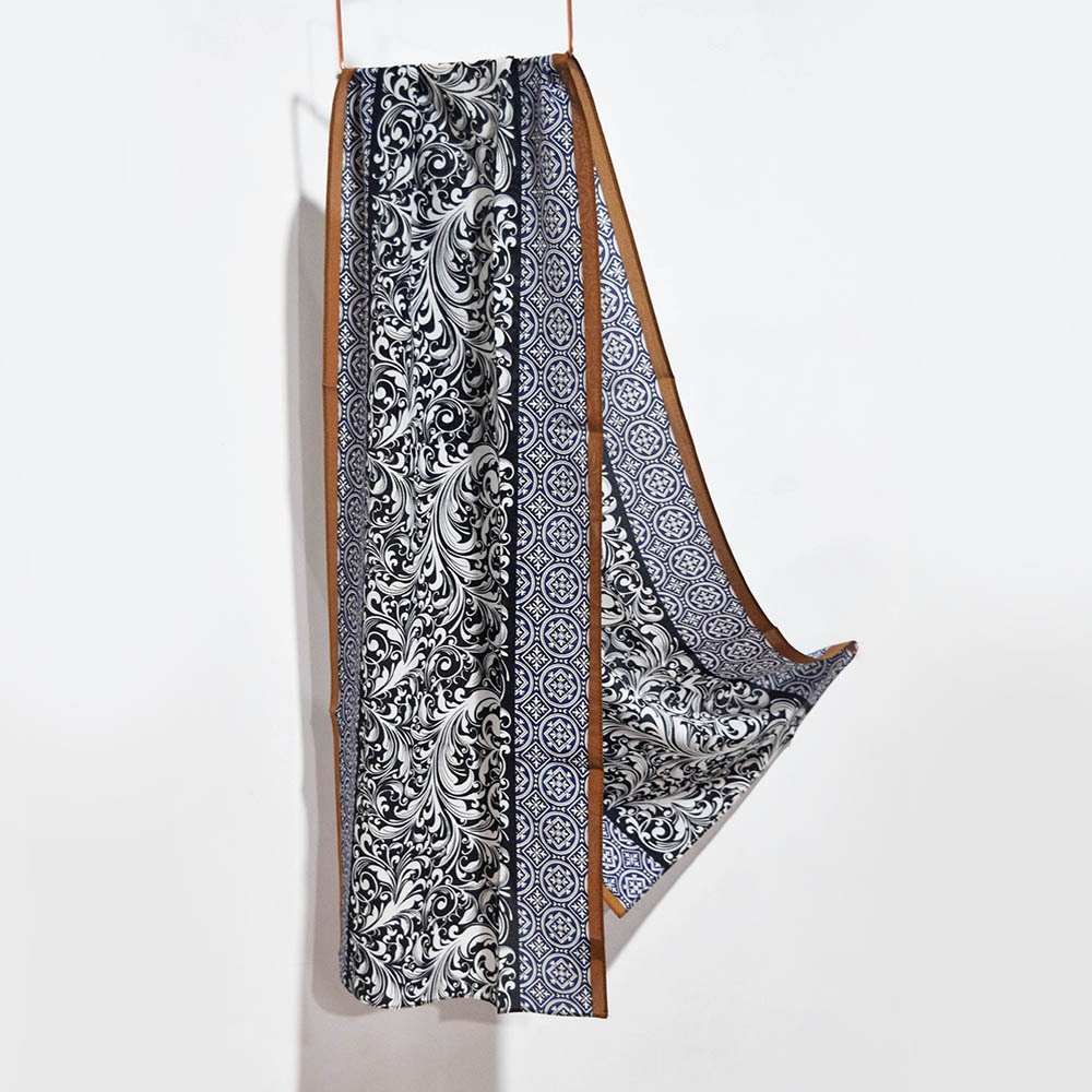 Summer Thin Crepe De Chine Silk Long Silk Scarf Ins Style Trendy Elegant Artistic 100 Silk Scarf Scarf