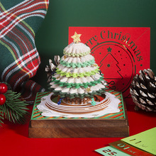 跨境圣诞礼物3d立体便签日历全景圣诞树创意朋友生日礼物来图定制