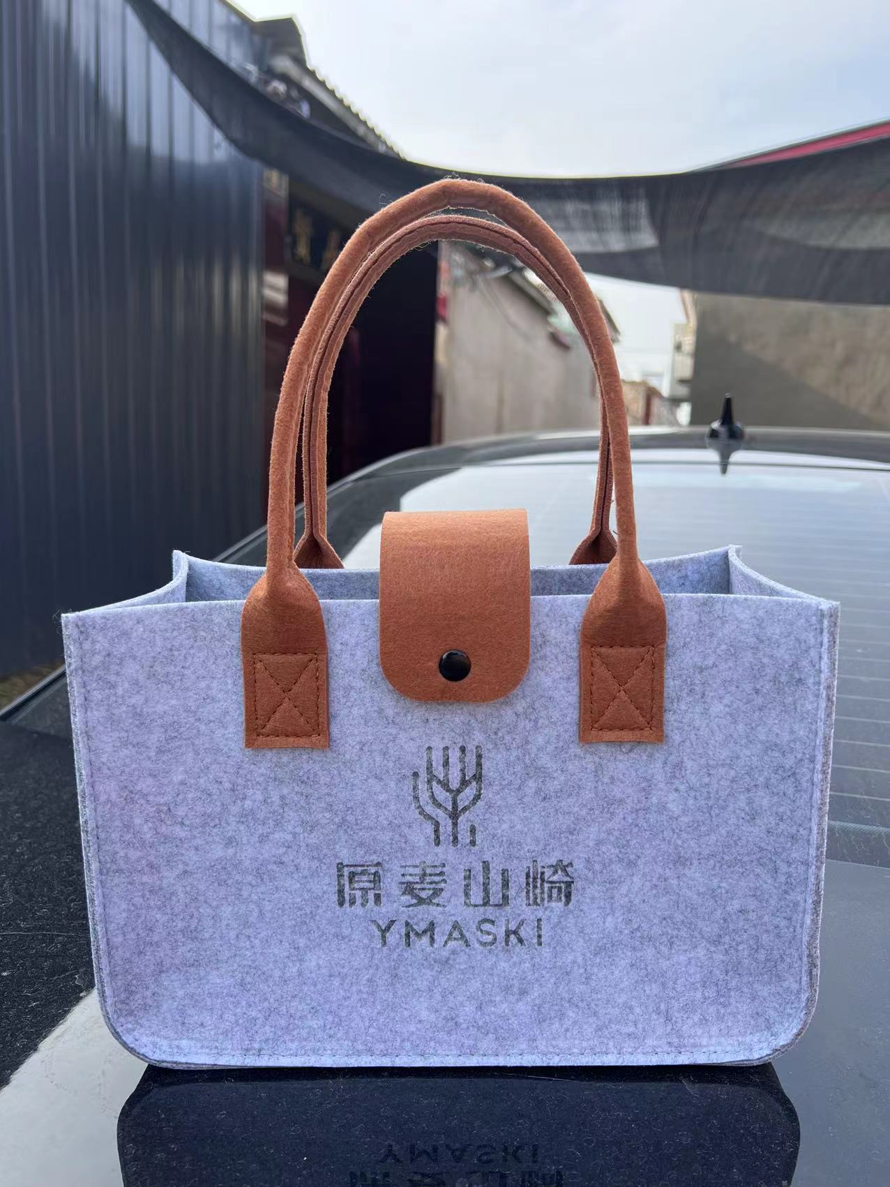 Wholesale Simple Felt Tote Bag Gift Bag Festival Gift Bag Enterprise Gifts Felt Handbag Hand-Held Gift Bag