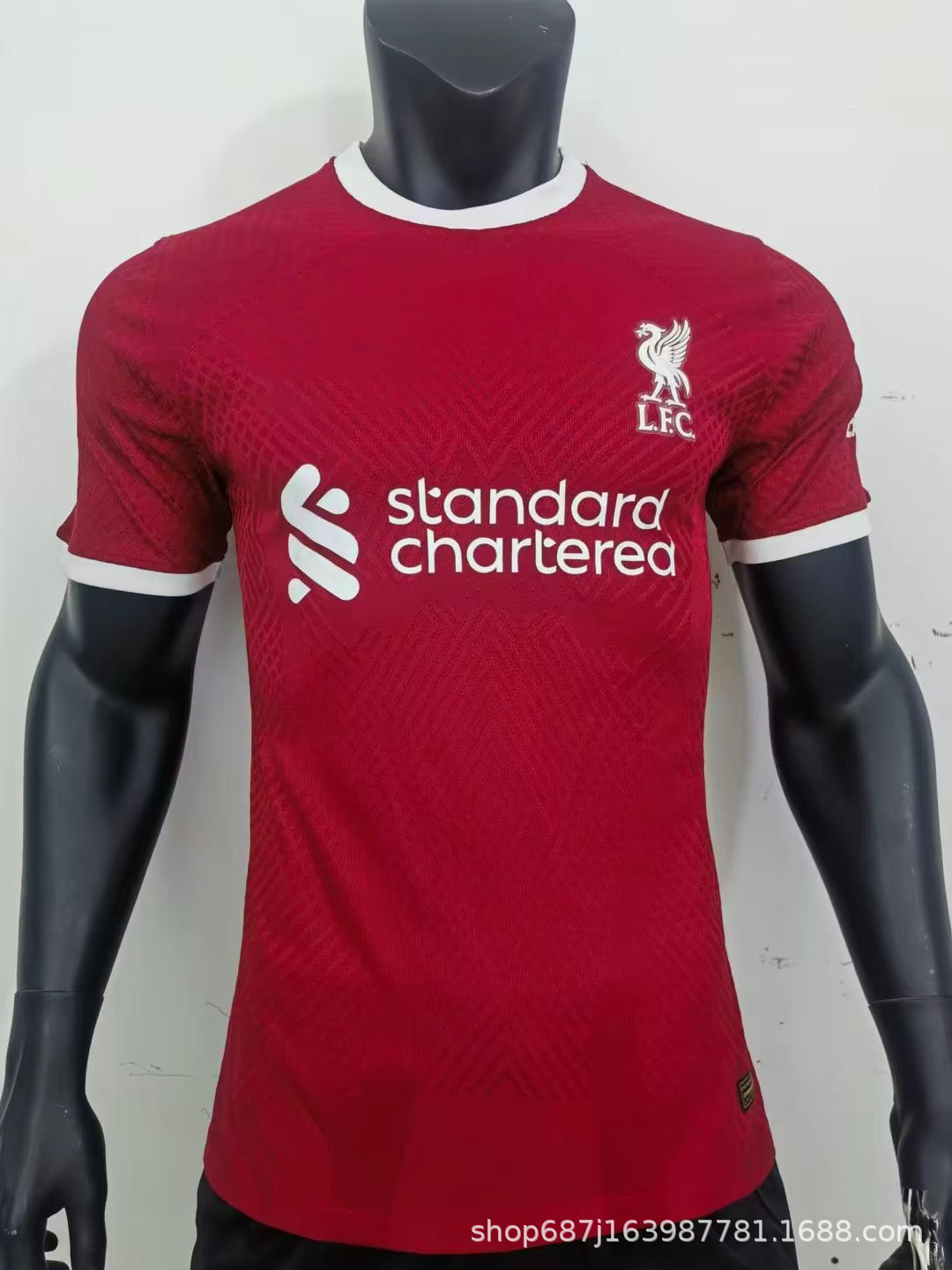 23-24利物浦球员版球衣欧冠主场短袖修身透气11号萨拉赫足球服