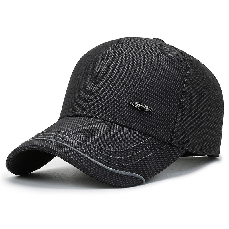 Four Seasons Men's Hat Casual Baseball Cap Middle-Aged and Elderly Peaked Cap Hats for the Elderly Spring and Autumn Middle-Aged Father Cap