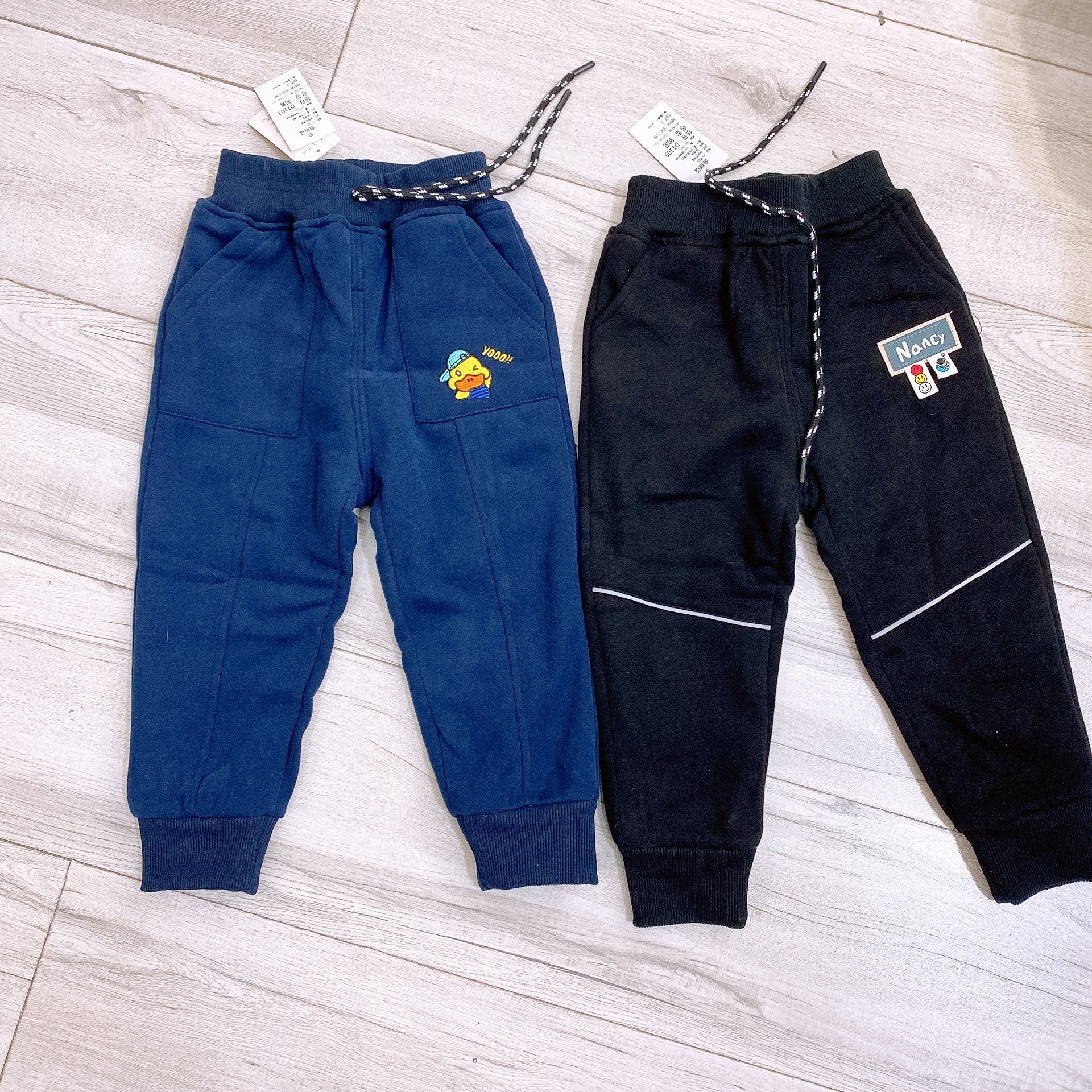 佳炎家儿童保暖棉裤 冬季新款休闲童裤 羊绒柔软双层运动裤90-130