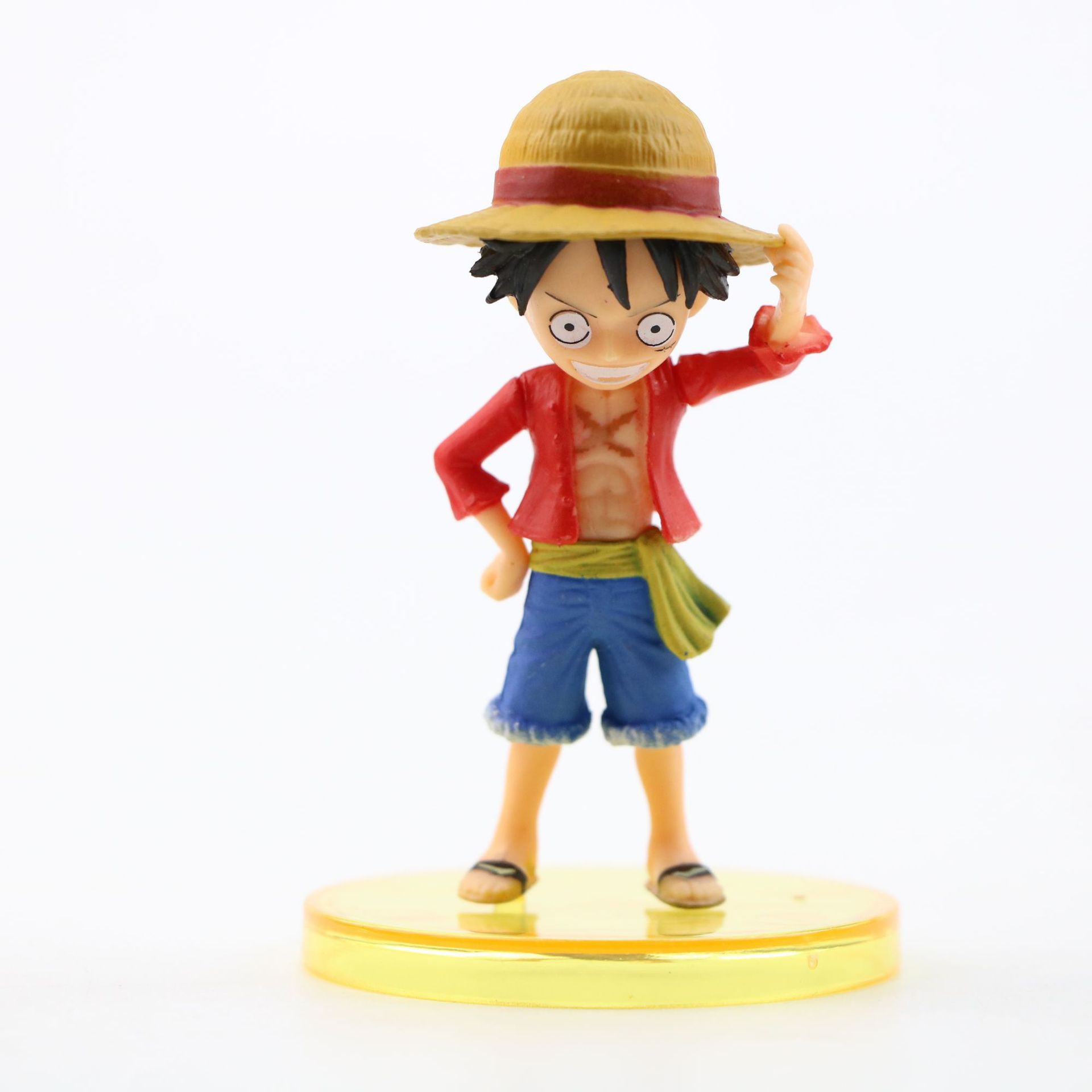 6款q版海贼王公仔吃货乌索普路飞草帽团胖瘦泳衣手办装饰摆件玩具